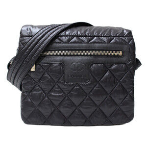 Chanel Coco Cocoon Messenger Bag Shoulder Bag Black